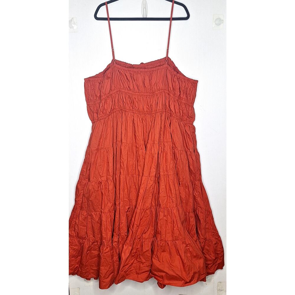 Jessakae Birdie Midi Dress 4X NEW Cotton Rust Smocked Milkmaid Cottage Fall - Picture 11 of 11